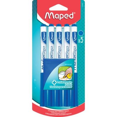 Maped Color’Peps Kit Coloriage Scintillant – 8 Feutres à Paillettes + 10 Crayons + 8 Craies + 5 Gels – Boîte Décorative