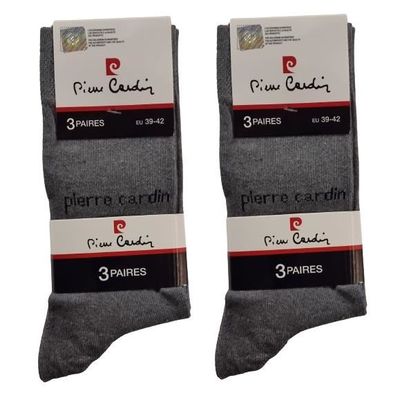 Pierre Cardin lot de 6 paires de chaussettes homme Gris clair Cdiscount Pret a Porter