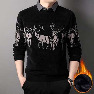 Pull Homme Col Boutonné Hiver - Sweat Tricoté Regular Fit, Chaud Et élégant - Pour Bureau, Sortie, Style Décontracté Chic