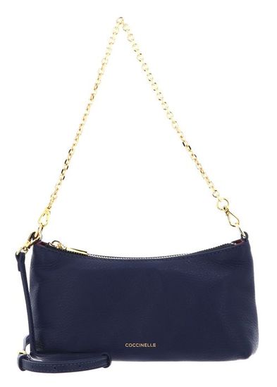 Coccinelle Aura Mini Bag – Borsa A Tracolla In Pelle Granulata, Colore Pale Gold Dorato, Dimensioni 22x12x7 Cm