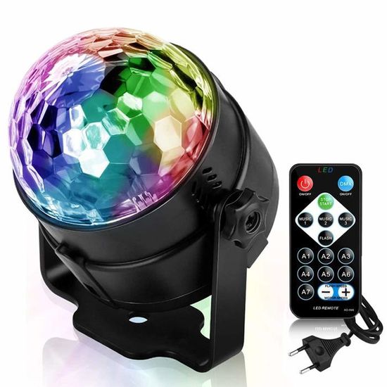Lot De 8 Boules Disco LED Musicales - Rechargeables USB, Avec Ventouse Et Bracelet, Lumière De Fête Multicolore