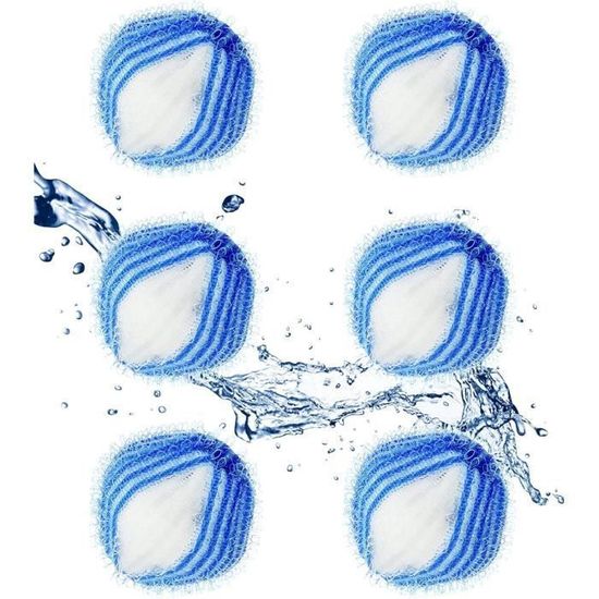 Boule Anti Poils Machine à Laver 8 Pièces Ruban en Nylon Boule de Lavage Réduire l