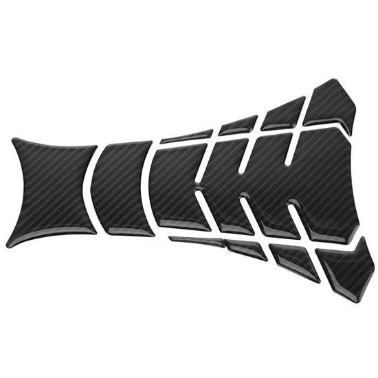 Autocollant Protection Réservoir Moto - Design Chevrons - Adhésif Antidérapant Carbone - Facile à Poser