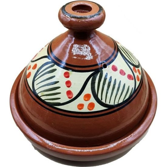 Décor ethnique Tajine Pot en terre Cuite Marocain Plat 35 cm 1801201007