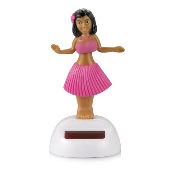 Rose rouge - Figurine Tahitienne Solaire Danseuse Pour Tableau De Bord