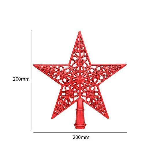 Boule de noel,Arbre de noël 2022 avec pendentif étoile, décoration pour la maison, idée cadeau - Type 14-red