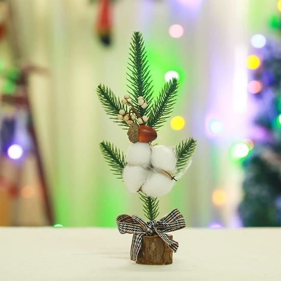 Mini Sapin De Noël En Pot En Fer Plante Artificielle Pour Fête