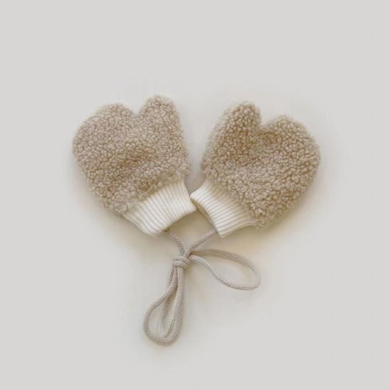 Moufles Tricot Double Couche Enfants - Coton Chaud Pour 3 à 7 Ans - Poignet élastique - Pour Jeux D'hiver