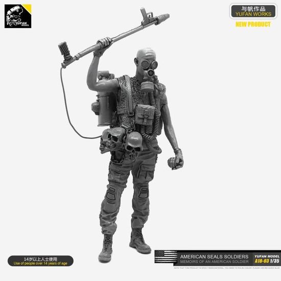 Figurine Résine 1/35 Harceleur Post-apocalyptique - Kit Non Assemblé, Non Peint, Pour Diorama, Neuf