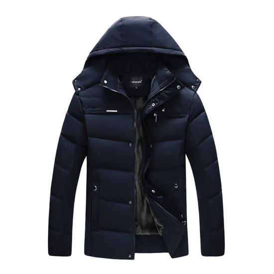 Manteau D'hiver Femme Vancavoo - Doudoune Polaire Matelassée, Capuche Amovible