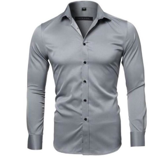Usine 180 GSM hommes bambou à manches longues t-shirt UPF 50 + doux extensible l