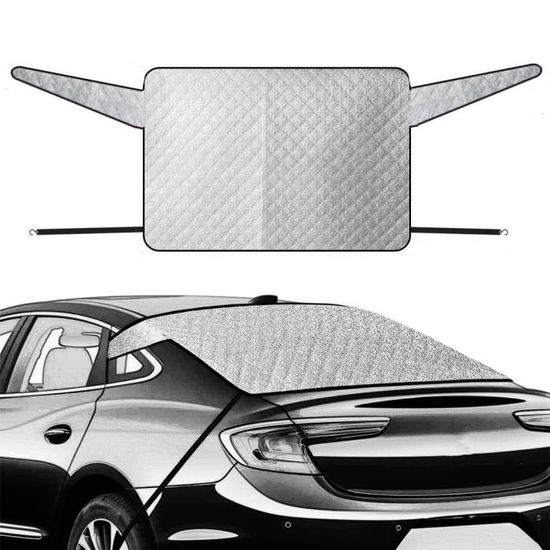 Housse de pare-brise de voiture, pare-soleil de voiture, couverture de pare- brise de voiture universelle magnétique anti-uv anti-glace et anti-gel, 145  x 113cm