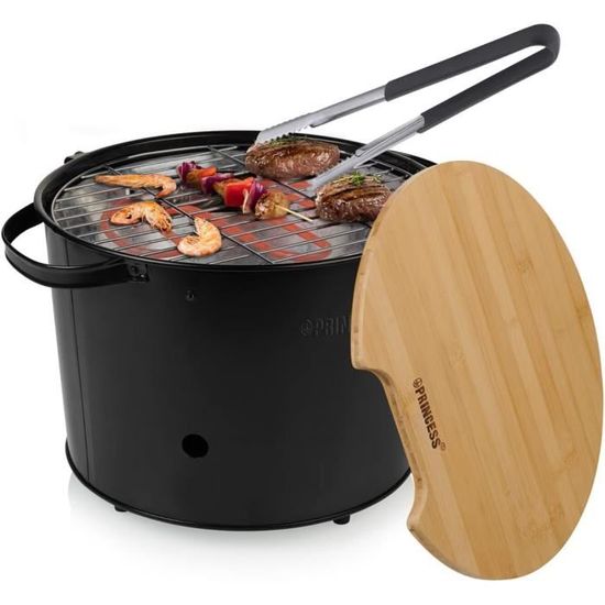 Pince à Feu Camping Cheminée Pince à Barbecue Longue Campingmoon - Acier Inoxydable 304, Poignée Bois Palissandre - 40,6 Cm - Pour Charbon, Grillades Accessoire Barbecue Poignée Bois