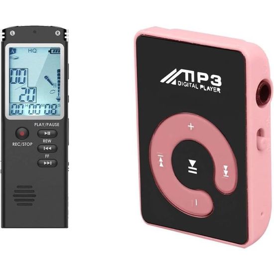 Dictaphone et Lecteur MP3 mémoire interne 8 Go