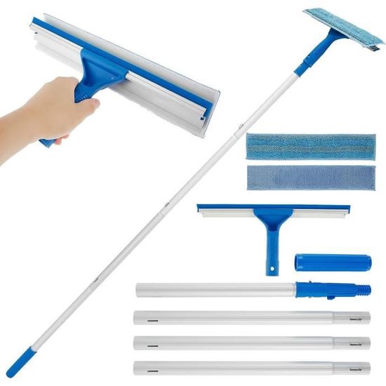 Raclette Vitre Professionnelle En Acier Inoxydable - Lame Silicone 40 Cm - Pour Douche, Fenêtres, Miroirs - Nettoyage Sans Traces
