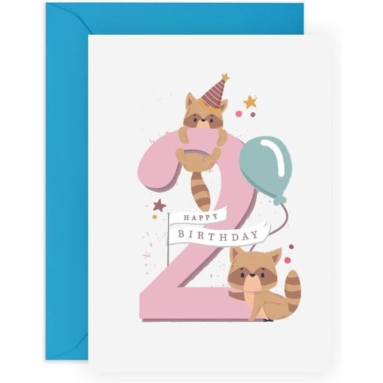 Carte D'anniversaire Mignonne Avec Licorne Et Ballons | Vecteur Premium