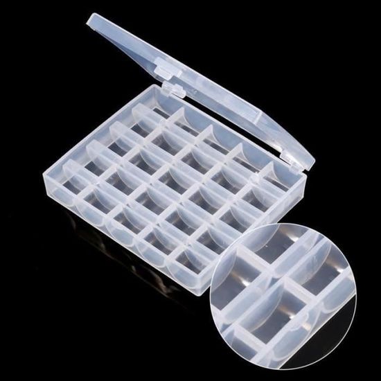 Boîte De Bobines De Canettes Vides, 1 Pc Boîte De Rangement De Canettes Vides En Plastique Pour Machine à Coudre Organisateur De Canettes Boîte