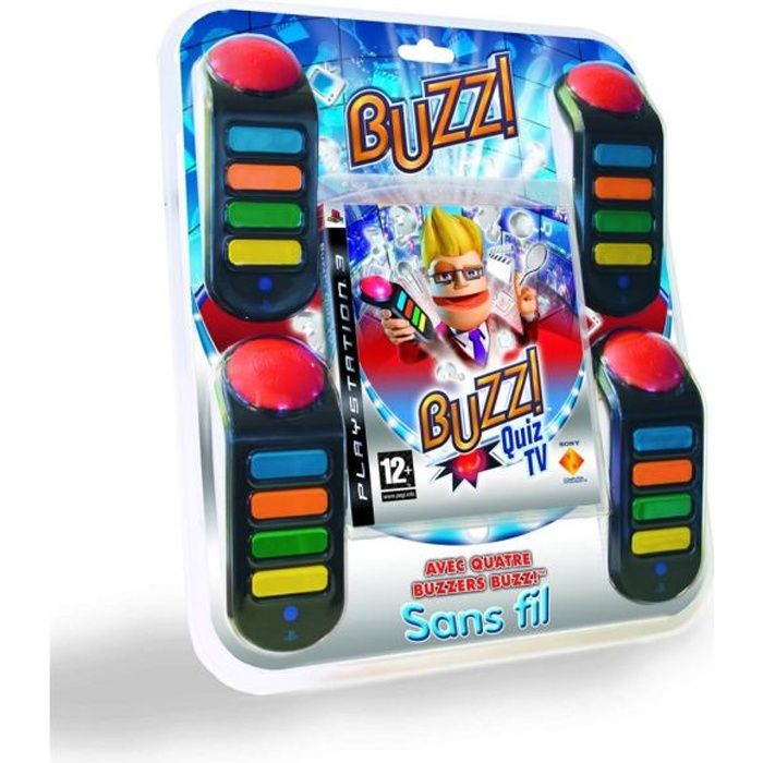 Buzz Quizz TV + Buzzers Sans Fil / Jeu Console PS3