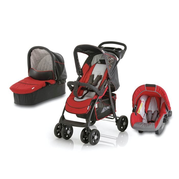 HAUCK Poussette Combin e Shopper Trio Set Rouge Cdiscount