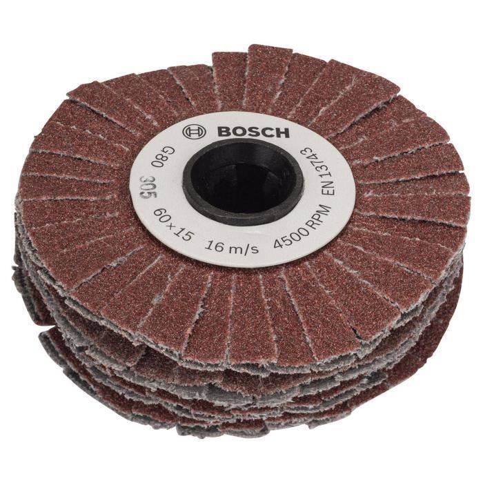Bosch Cylindre abrasif - (Accesssoire pour Texoro Grain 80 Largeur 15mm Souple) Rouge - vue 1