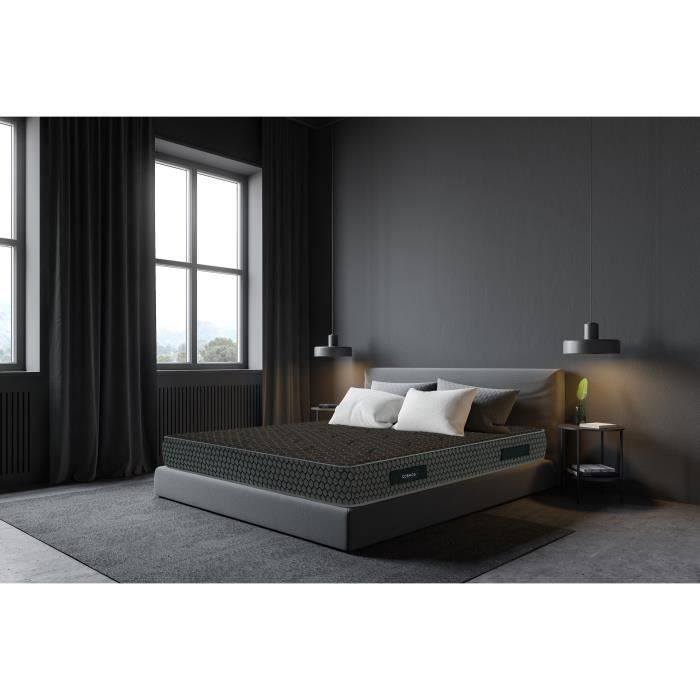 Matelas Cosmos Black | 2 places | mémoire 50kg/m3 et 12 zones | 28 cm 160 x 200
