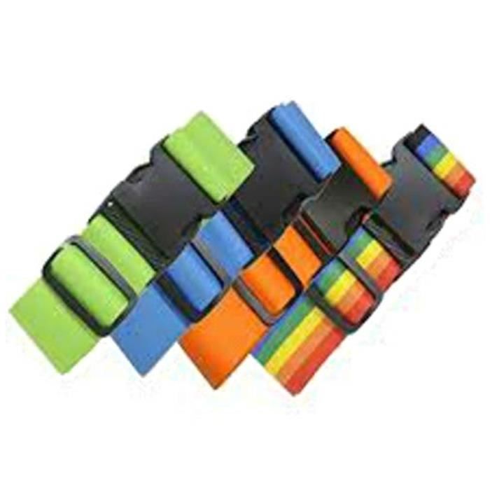 Bracelet De Montre Vendu Seul PDPOK Paquet de 4 sangles Luggage Set Ceintures Valise Neon Etiquettes de bagages Set Neon Luggage Str