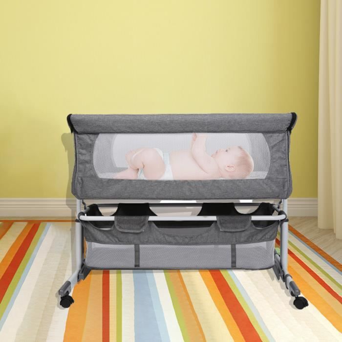 Berceau Bébé Lit Cododo Avec Matelas Moustiquaire - utilisable comme cododo, berceau, petit lit