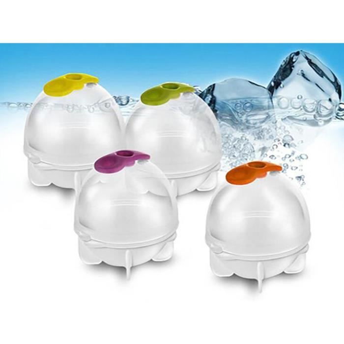 Moules de sphère de fabricant de boule de glaçon rond pour cocktails de fête de whisky ensemble de 4 cadeaux AN043