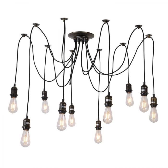 SUSPENSION BOBBIE ACIER VIEILLI Longueur max, : 140 cm Multicolor