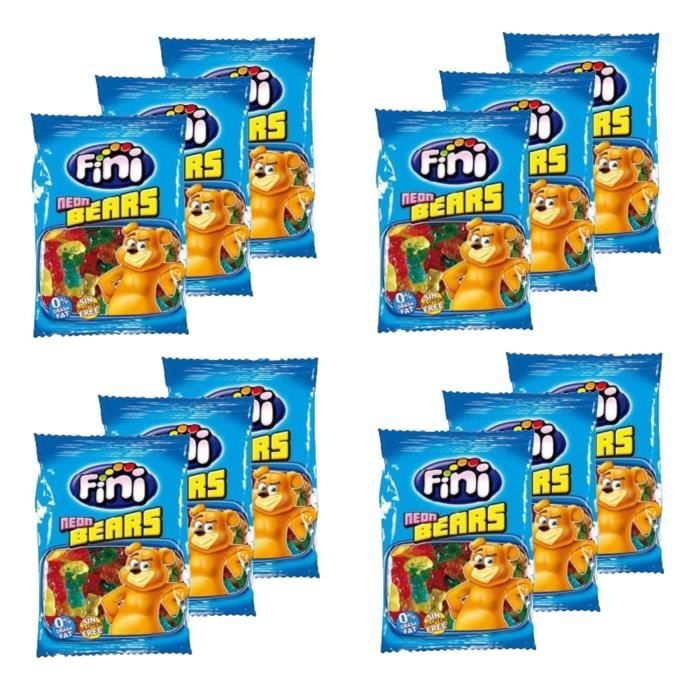 Lot 12x Bonbon ours lisse - Sachet 100g