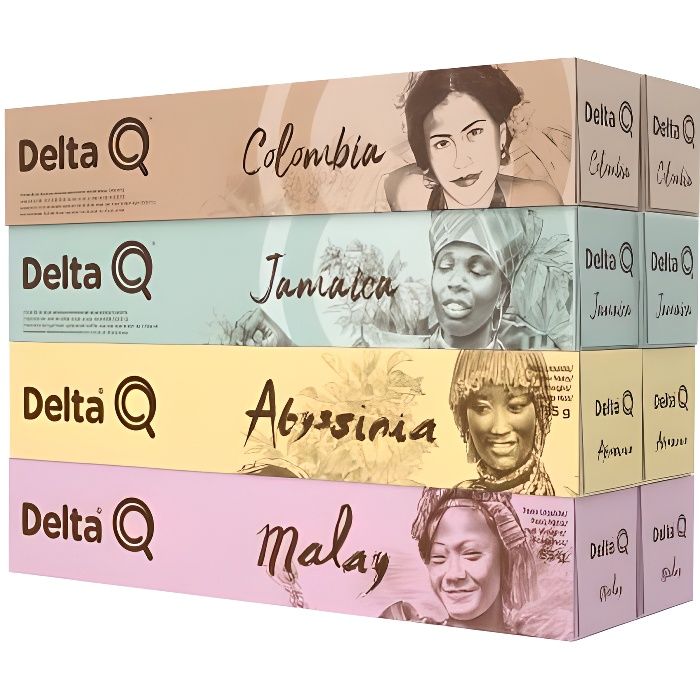 LOT ORIGINE - Assortiment de 80 capsules DELTA Q