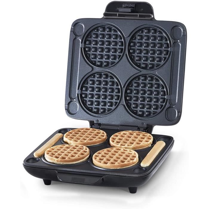 Dash DMMW400GBGT04 Multi Mini Gaufrier Maker : parfait pour les familles et les particuliers, double face antiadhésive avec libé89