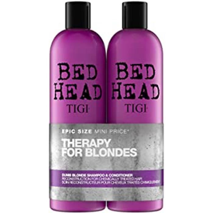 De Lit Tigi Dumb Blonde Tween Duo Réparation Shampooing Et Revitalisant Reconstructeur Pour Cheveux Colorés – 750 Ml (2)