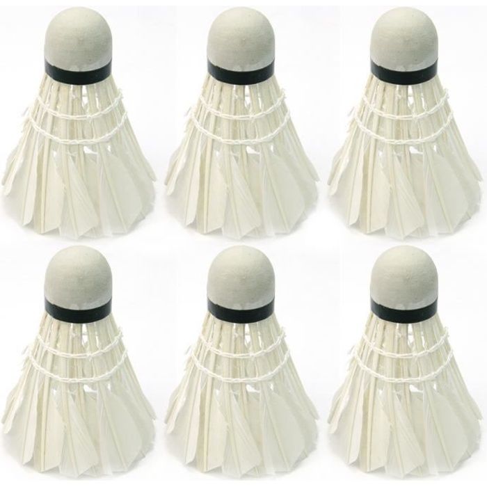 6x Volant Badminton Boule Balle en Plume Mousse pour Jeux Exercice Compétition