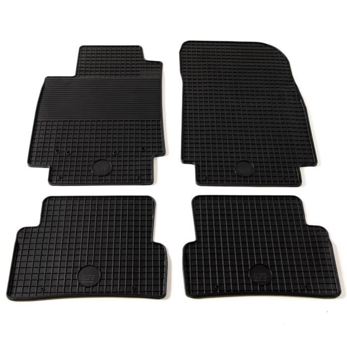 Lot de 4 Tapis de voiture Tapis d'auto Tapis de sol Caoutchouc pour Renault Clio Modus Captur