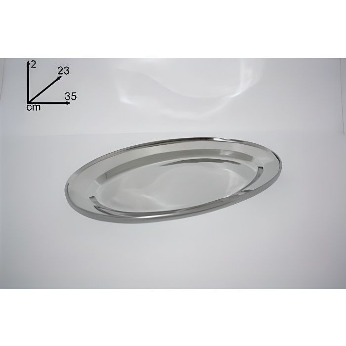 Plat ovale en inox four service à table Longueur 3