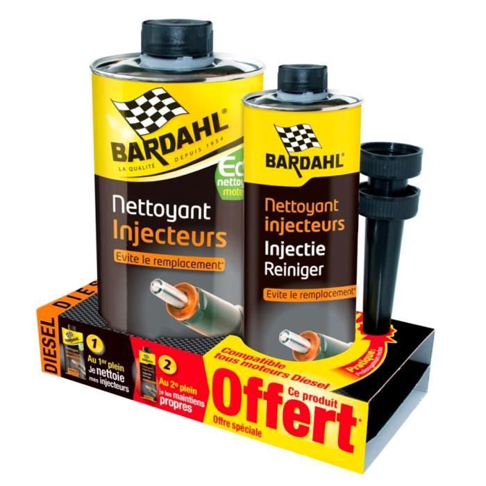 Pack nettoyant injecteur diesel Bardahl 1L - flacon 300ml offert