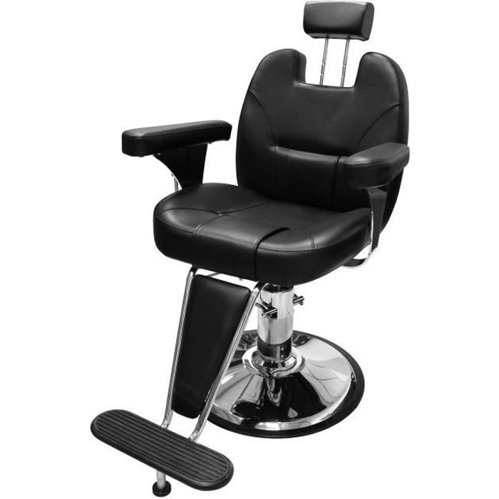 Fauteuil barbier Noto Noir, Beautélive - Equipement coiffure