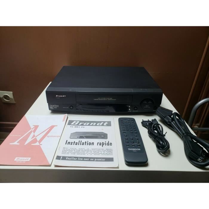 Magnetoscope Brandt Vk851ps Lecteur Enregistreur K7 Cassette Video Vhs Vcr + Tel