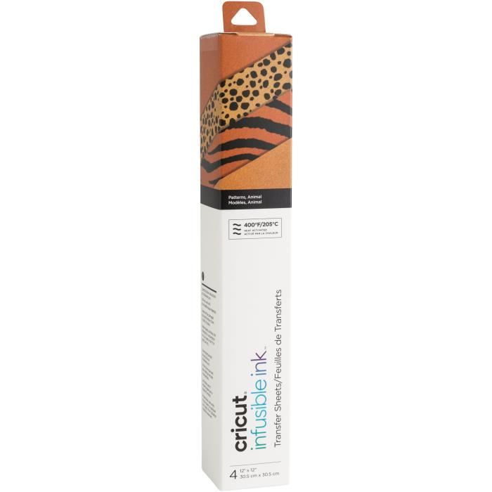 Cricut - Lopt de 4 feuilles transfert Infusible Ink Animal Print