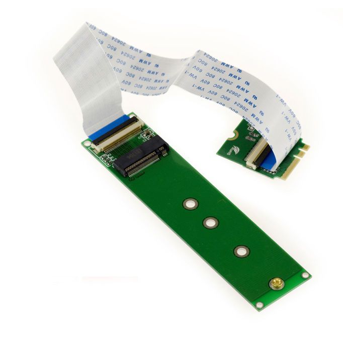 Adaptateur Riser M2 M Key vers M.2 E A Key Longueur 20cm
