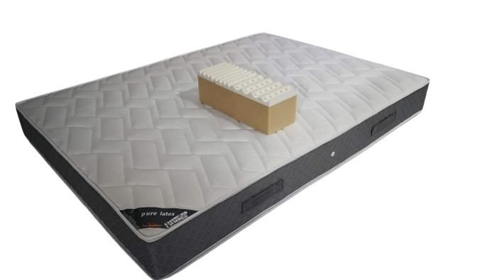Matelas Latex 80 Kg-m3 + Aertech+ 35 Kg-m3 140x190 x 21 cm Accueil Ferme Soutien très Ferme - 7 Zones de Confort