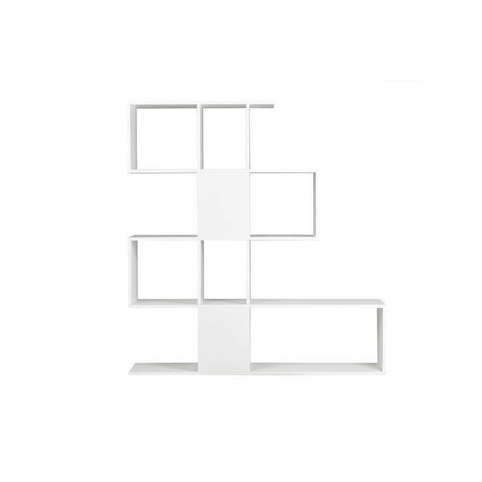 Miliboo - Bibliothèque/séparateur design blanc laqué brillant H147 cm COMO