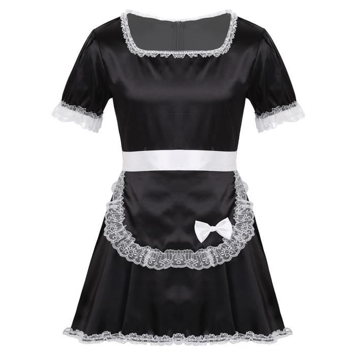 Nuisette Homme Femme Ensemble Lingerie Sexy Robe de Chambre Sissy Pyjamas Sous-Vêtement Maillot de Corps Nuisette M-2XL