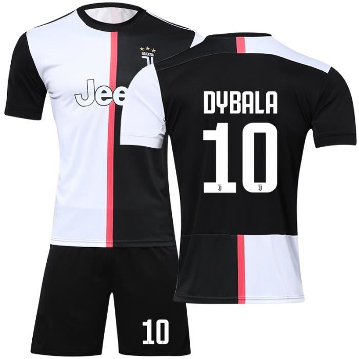Maillot de Foot Short Football Soccer Nouveau Juventus NO.10 Paulo Dybala Maillot Domicile 2019-20 Pas Cher pour Homme