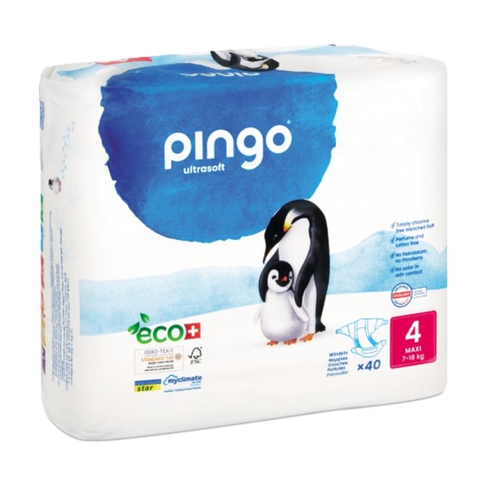 PINGO - Couches Ecologiques taille 4 - 7 à 18 kg - 40 couches