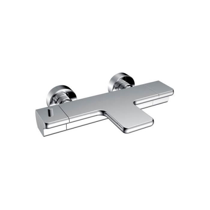 Robinet Thermostatique Bain - Douche mural - Chromé - Kubic.