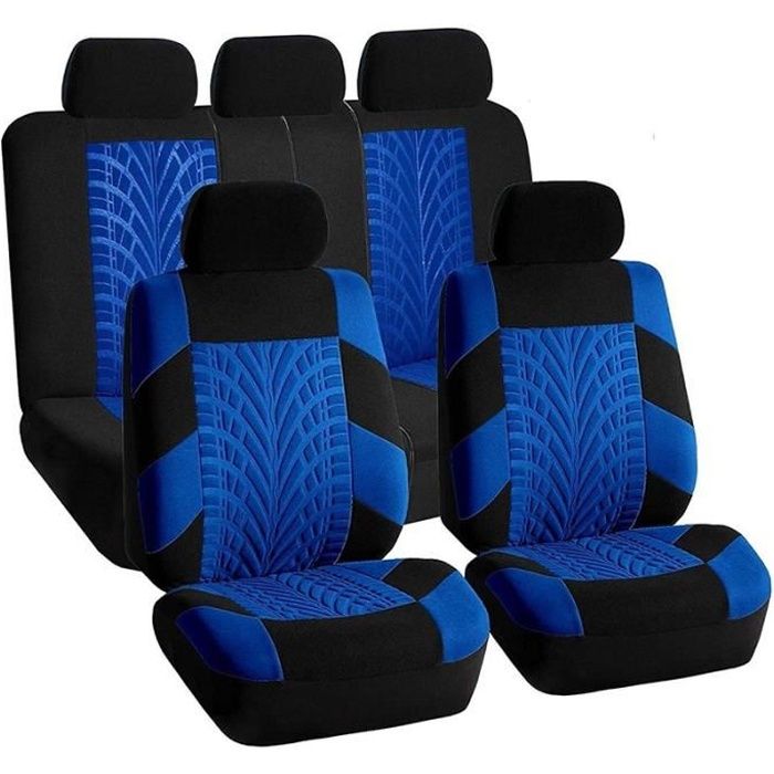 TEMPSA Housse de siège voiture universelle mode 5 places bleu