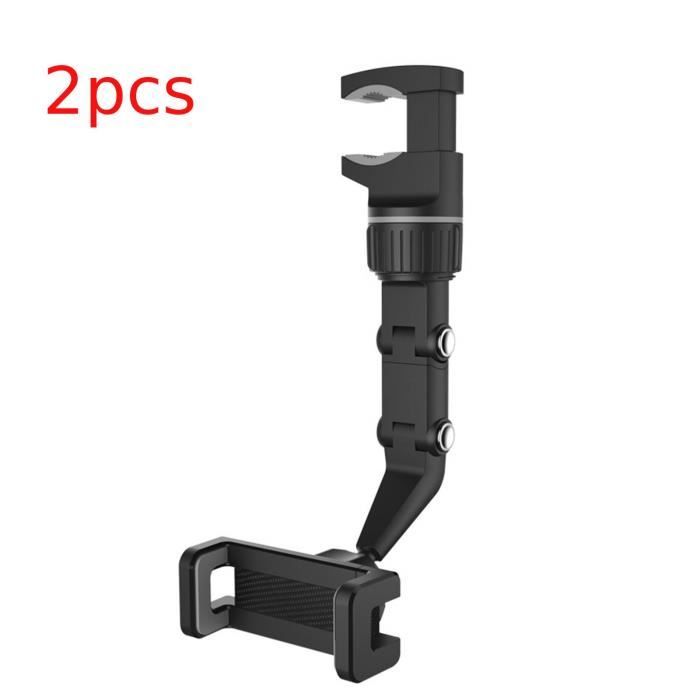 support telephone,2pcs grey--Support de téléphone portable pour voiture, clip universel, montage de rétroviseur pour voiture, Suppor