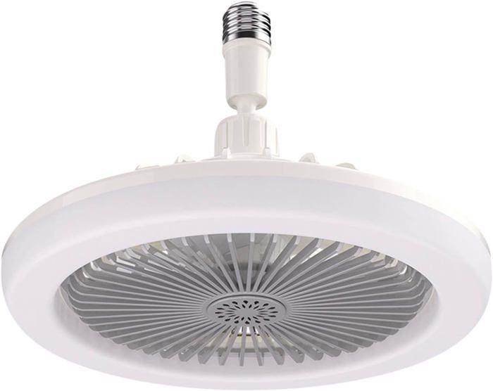 Ventilateur Plafond Avec Lumières Et Télécommande Lampe E27 Ventilateurs De Plafond Silencieux 30W Avec Minuterie a16 - Pimpimsky